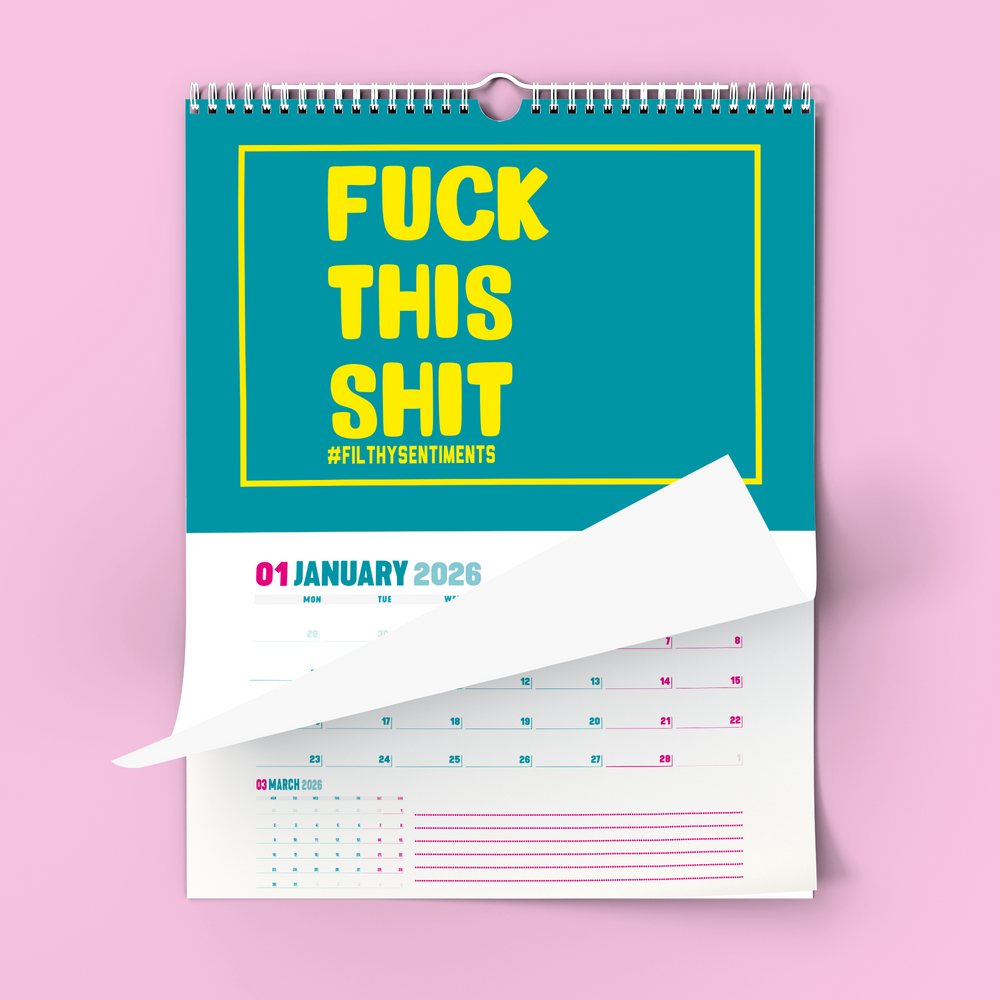 Colourful Pink 2026 Filthy Sentiments Wall Calendar #2 image